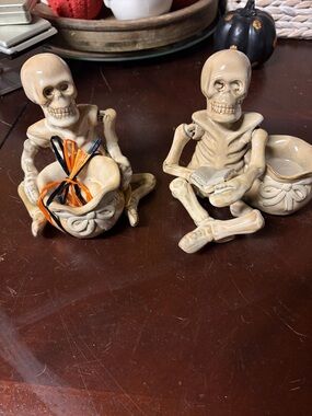 Beige Ceramic Decorative Halloween Home Accent